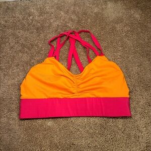 Bold Orange and Pink Women's Bra